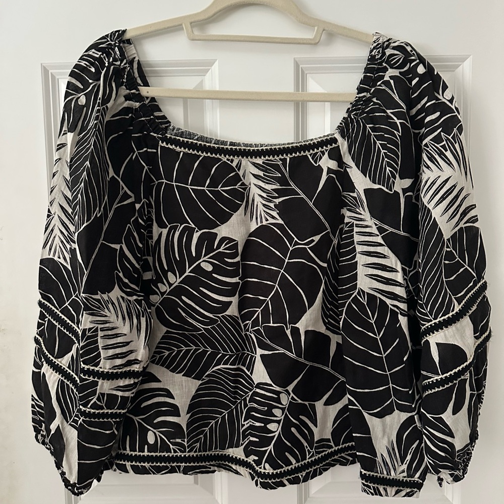 Fun and flirty Cynthia Rowley top 100% linen size xl